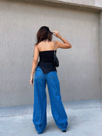 Irregular Top Largo Negro