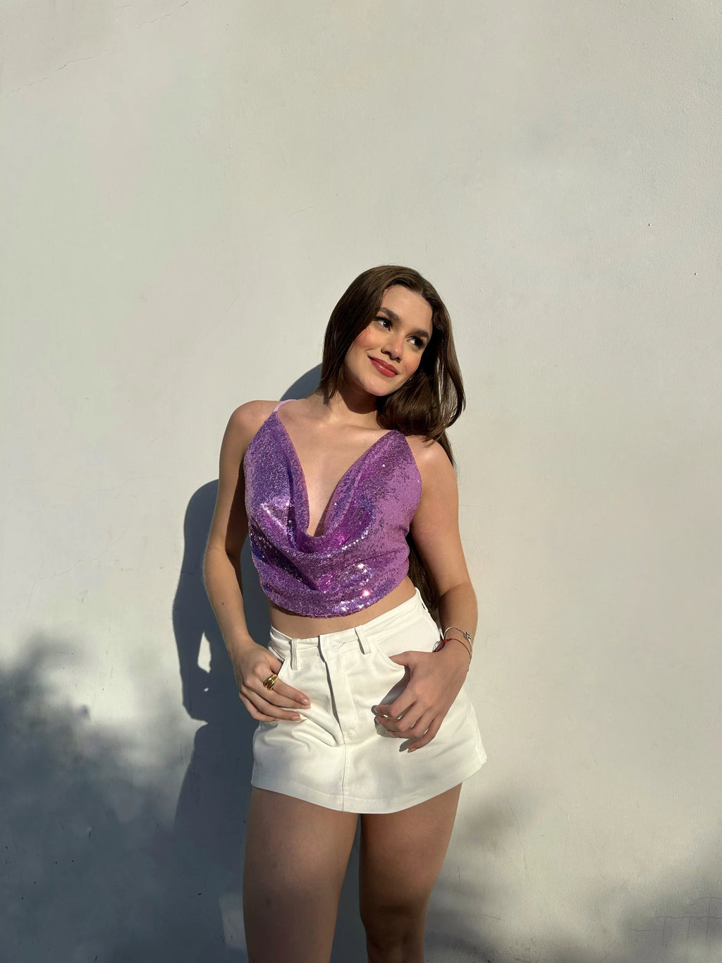 Top Shine Bib Lila