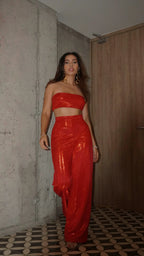 Crop Top Shine Rojo