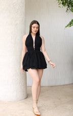 Vestido Negro Lino Boleros