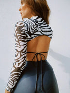 Blusa Zebra Malla Backout