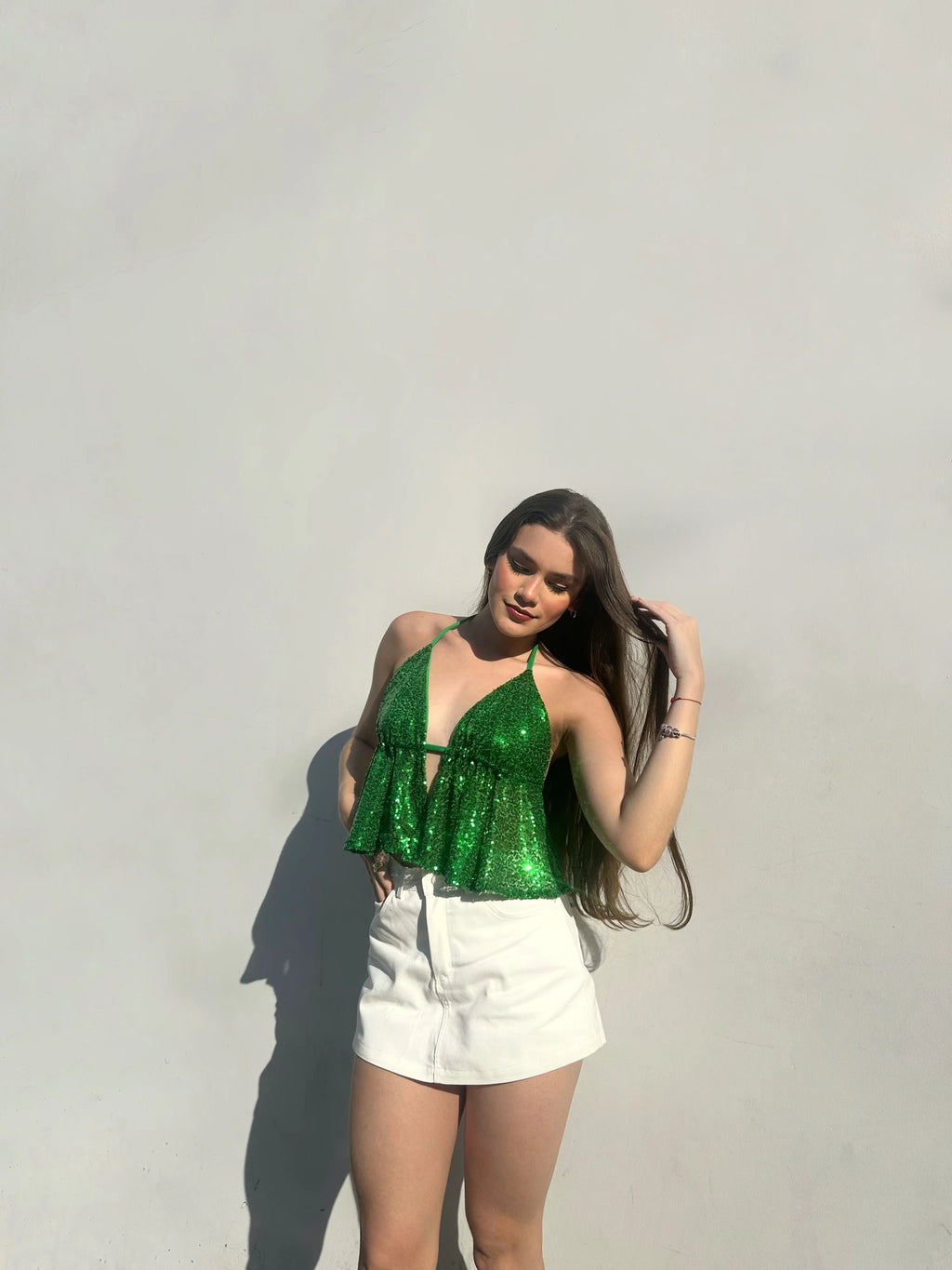 Top Shine Scarf Verde