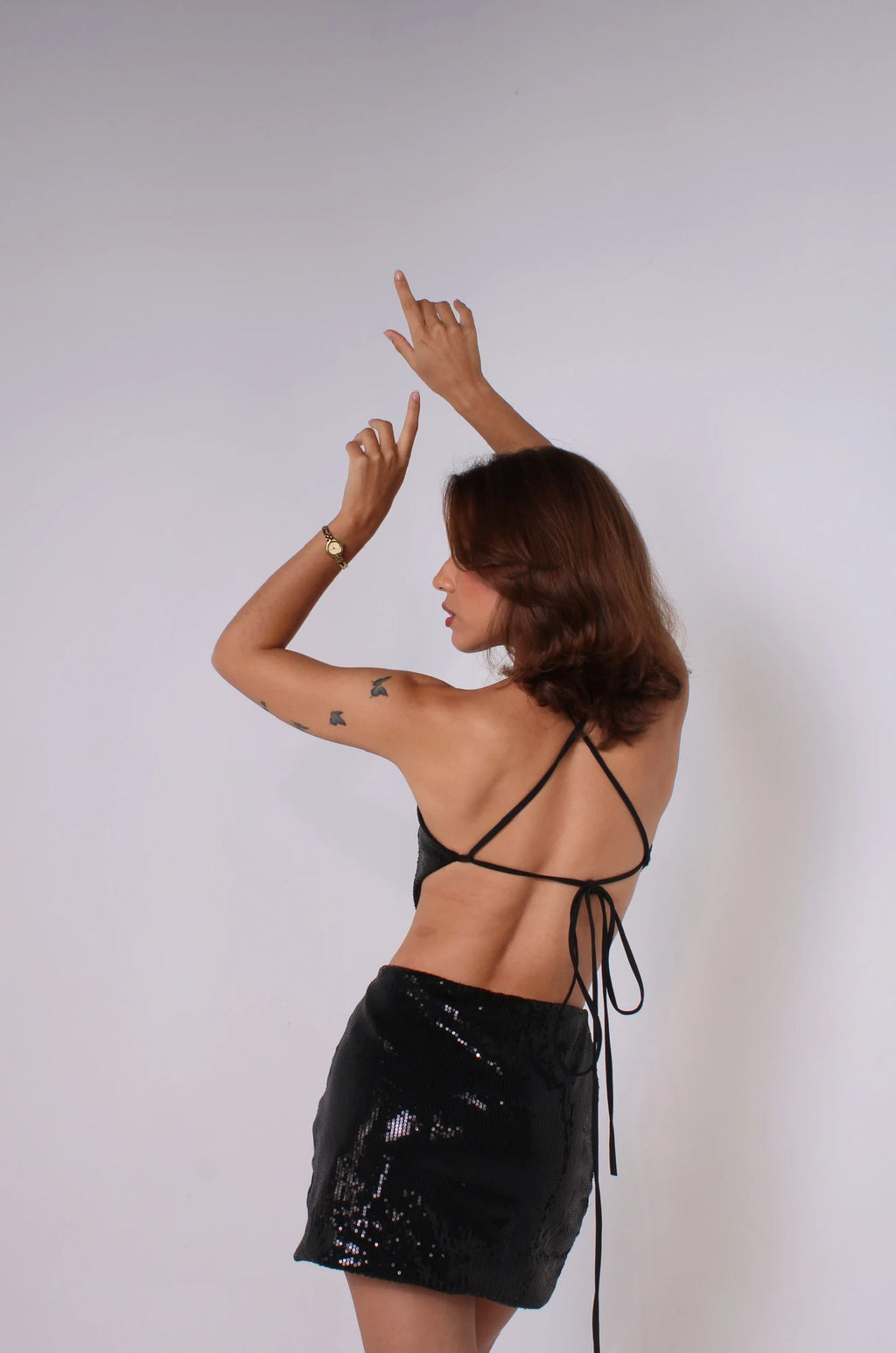 Falda Lentejuelas Negra