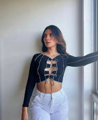 Blusa Black White Lines
