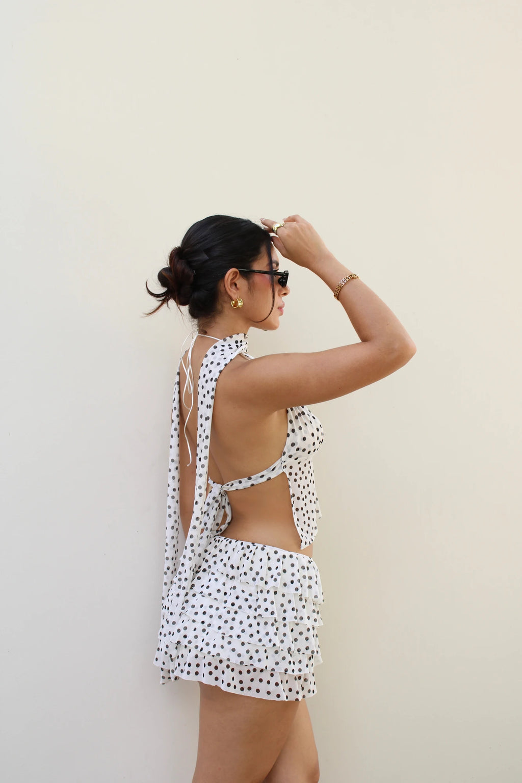 Blusa Polka Dots Blanca