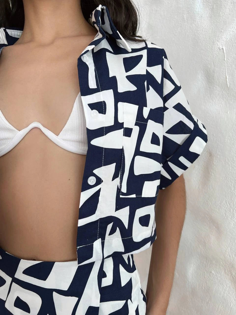 Camisa Print Blue Fresh