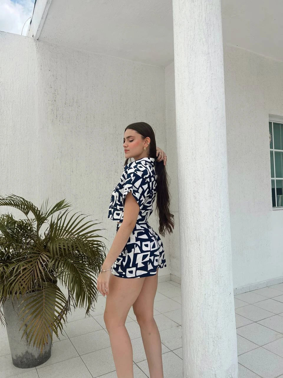 Camisa Print Blue Fresh