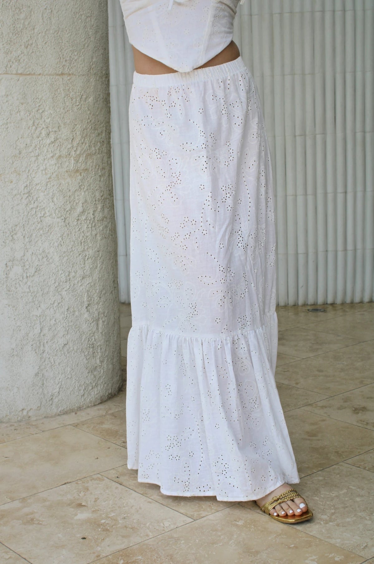 Falda Ojalillo Blanca