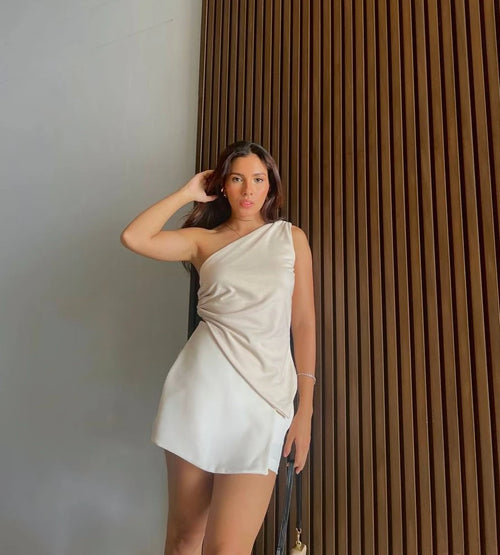 Blusa Asimetrica Texture Nude