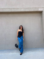 Irregular Top Largo Negro