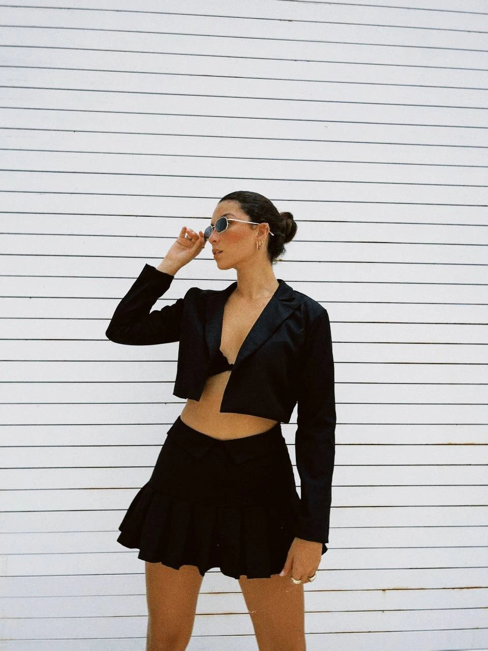 Falda Tablones Negra