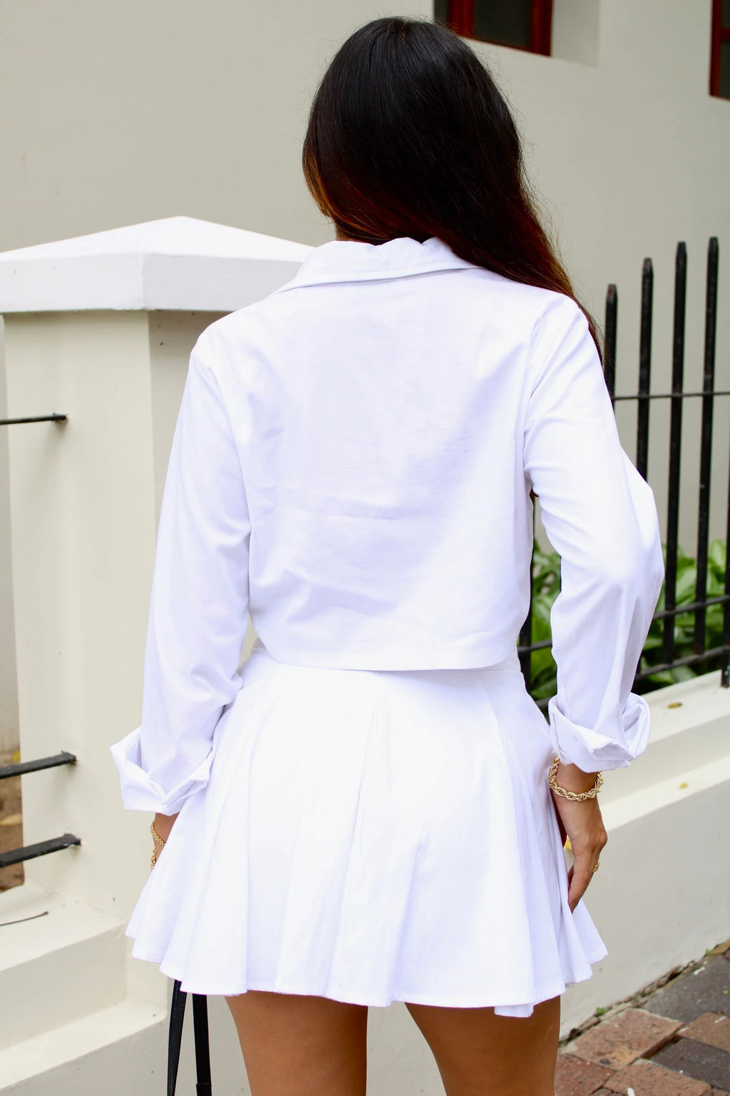 Camisa Crop Blanca
