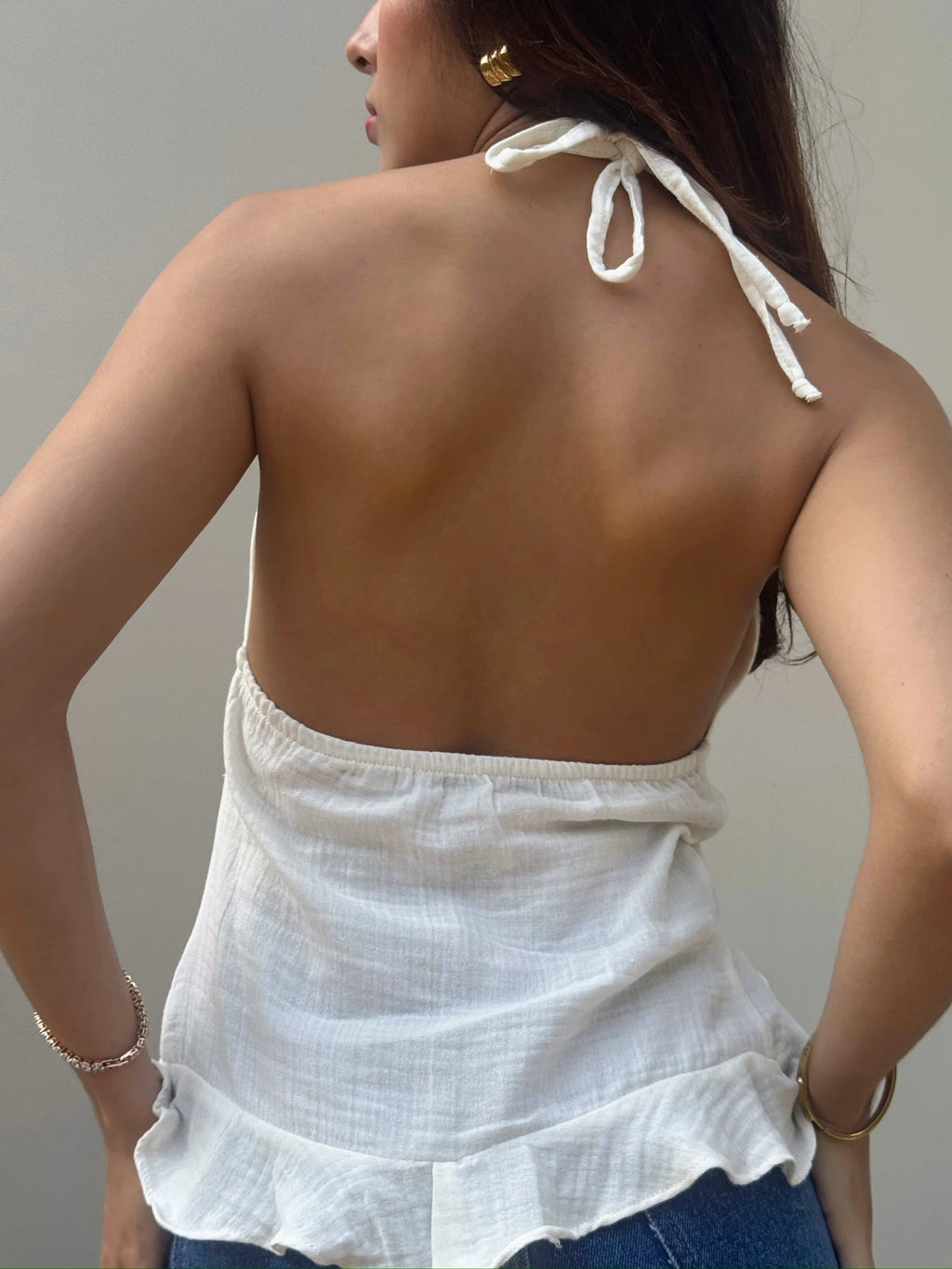 Blusa Lino Sirena Blanca