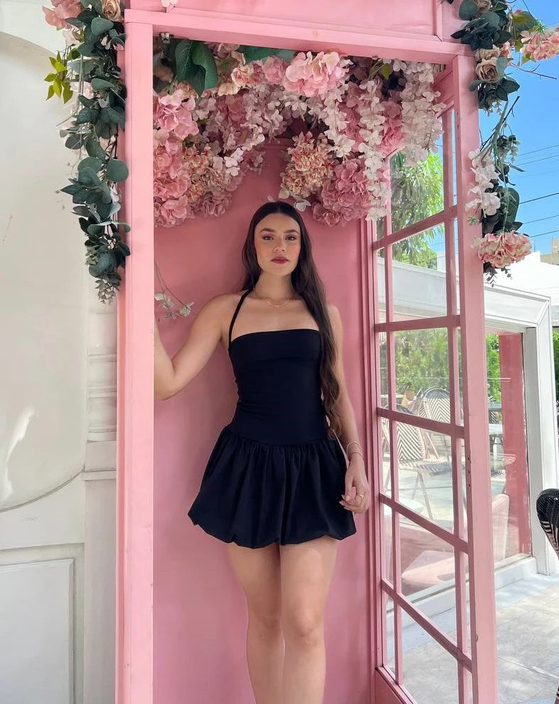 Vestido Globo Negro