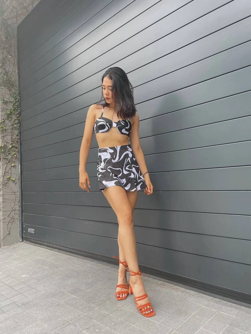 Crop Top Copas B&W