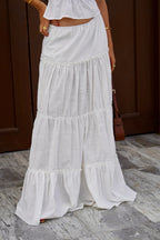 Falda Cloud Lino Blanca