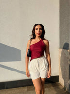 Irregular Top Backout Red