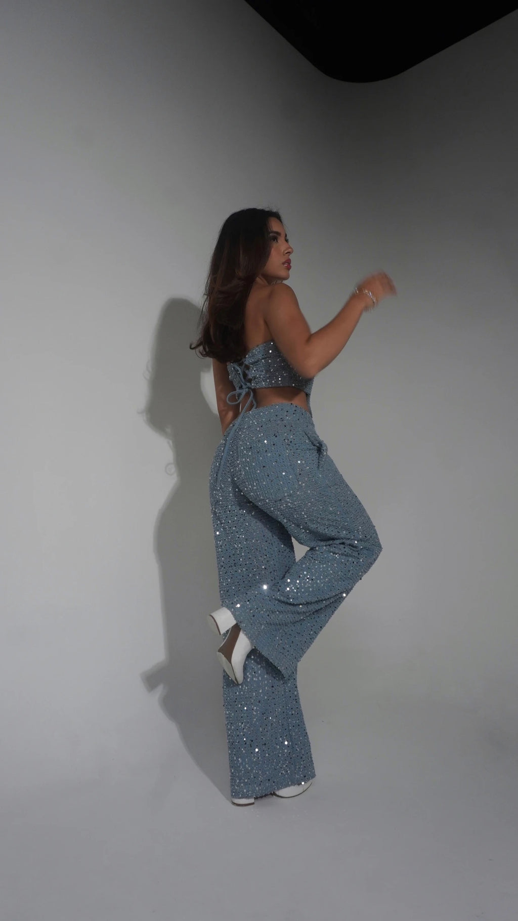 Corset Denim Lentejuelas