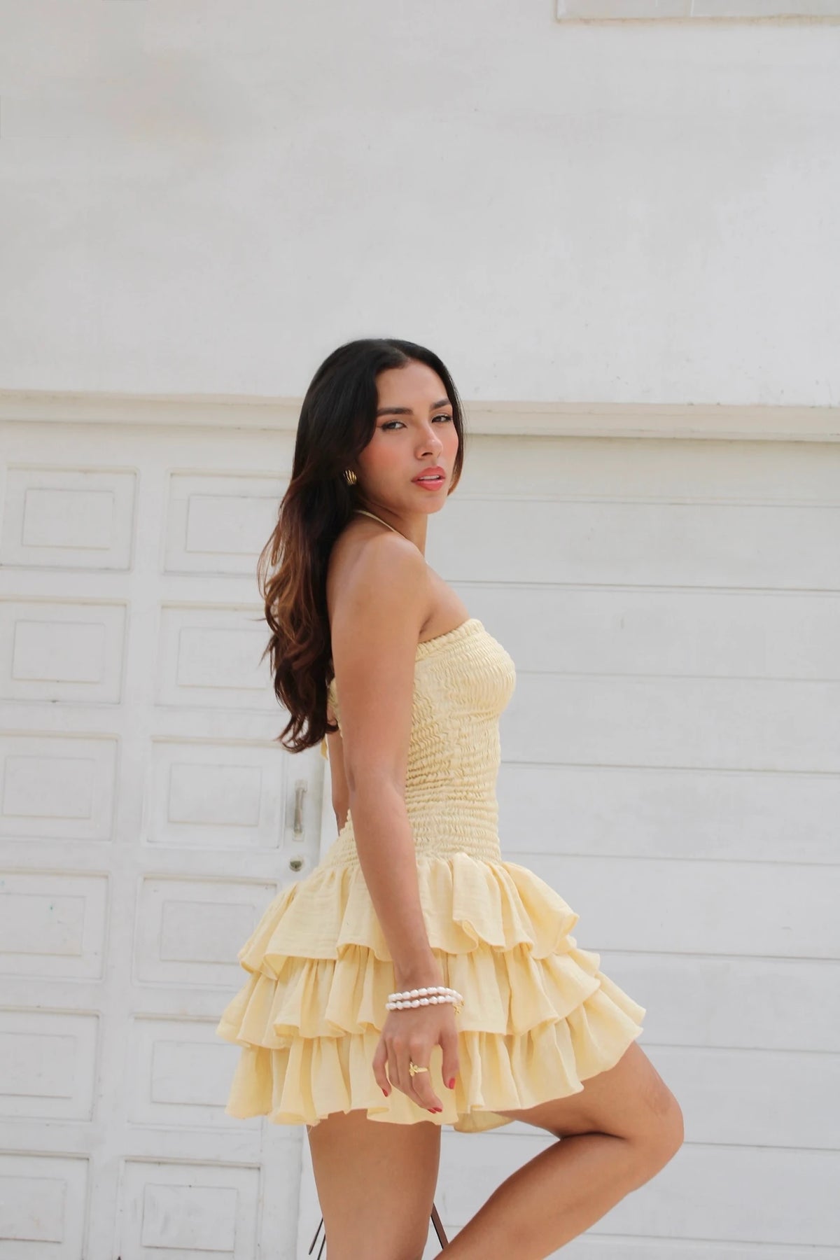 Vestido Crunch Amarillo