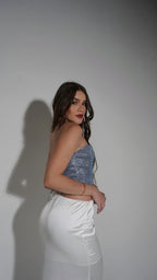 Corset Shine Azul