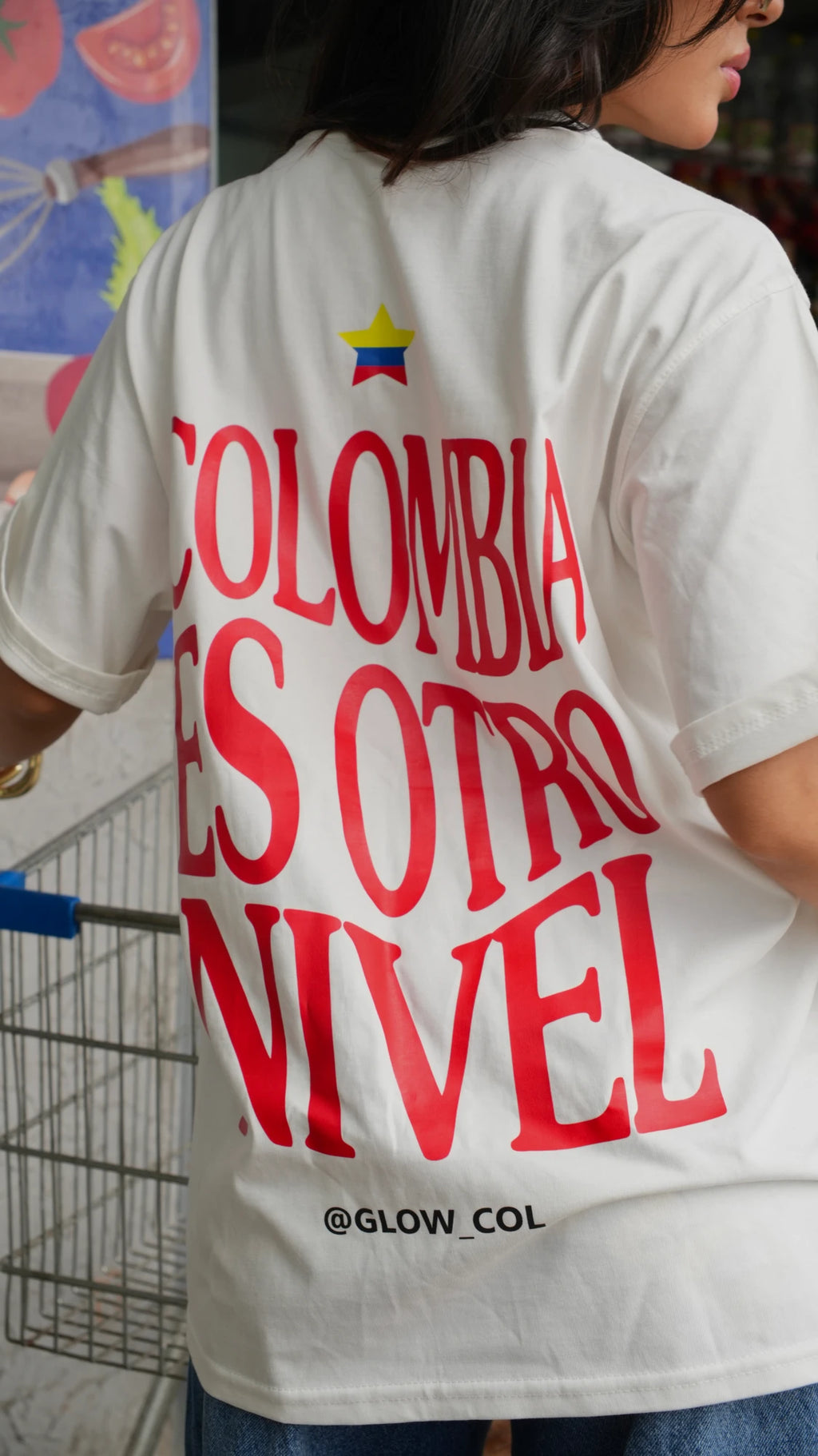 T-shirt Colombia Blanca
