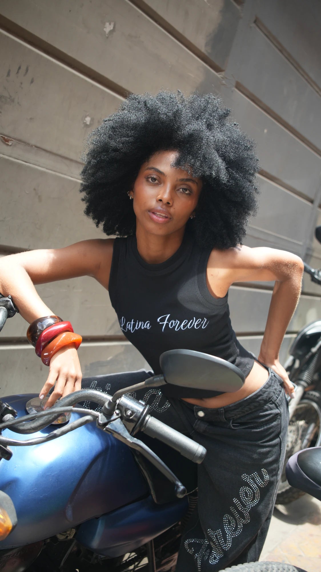 Tank Top Latina Forever Negro