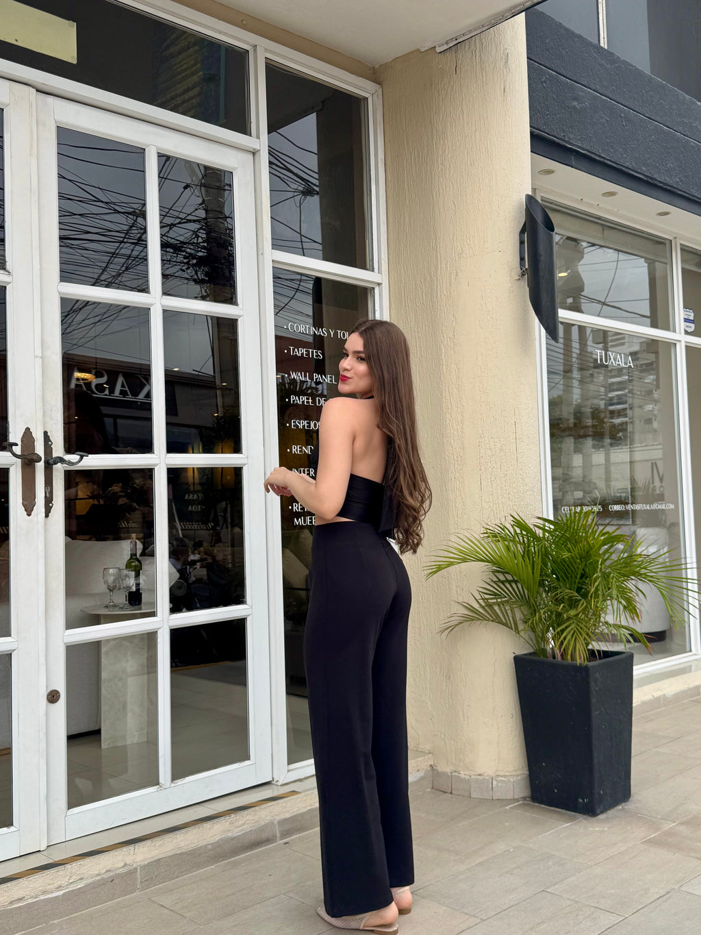 Pantalon Palazzo Negro