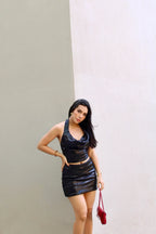 Blusa Bib Shine Negra