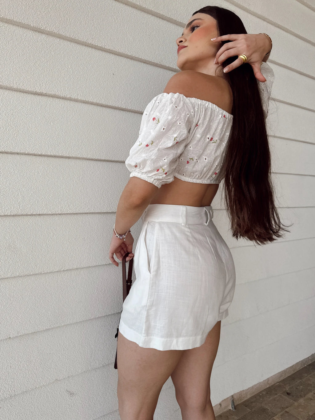 Crop Top Ojalillo Flores