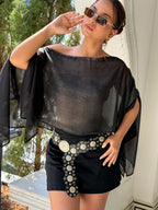 Blusa 7 Ways Shine Negra