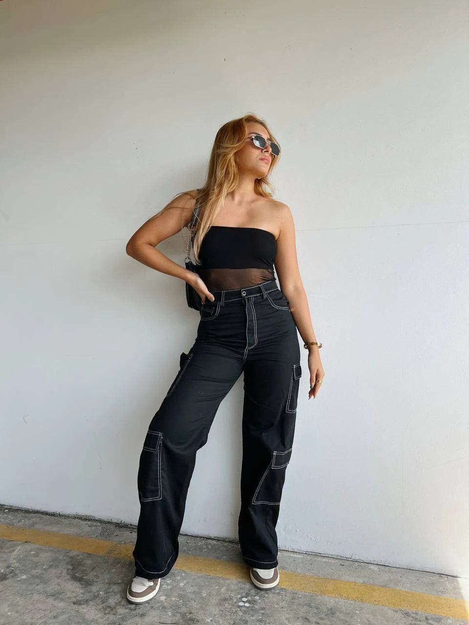 Top Mesh Negro