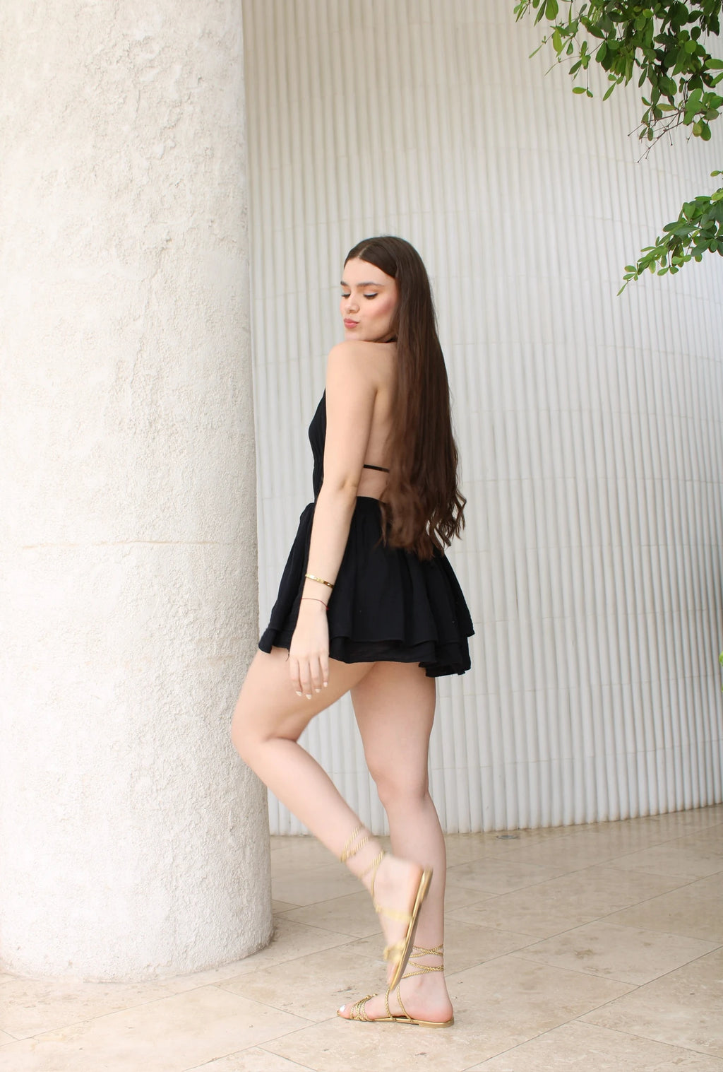 Vestido Negro Lino Boleros