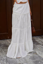 Falda Cloud Lino Blanca