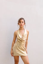 Blusa Bib Shine Dorada