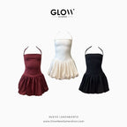 Vestido Globo Rojo Vino