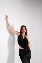 Blusa Square Seda Negra