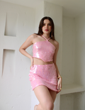 Falda Lentejuelas Rosa
