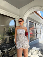 Blusa Strapple Polka Dots Blanca