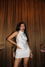 Blusa Bib Seda Blanca