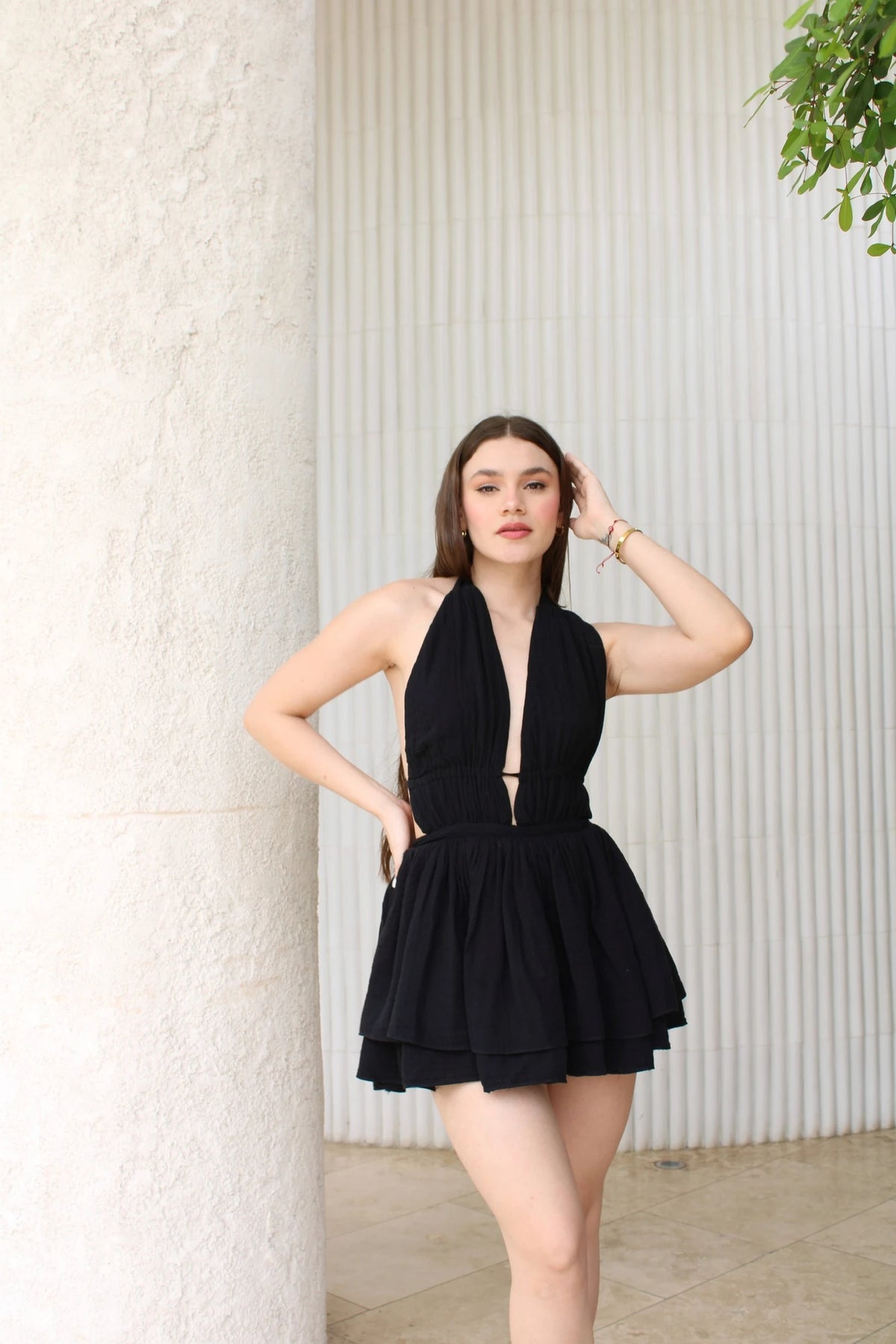 Vestido Negro Lino Boleros