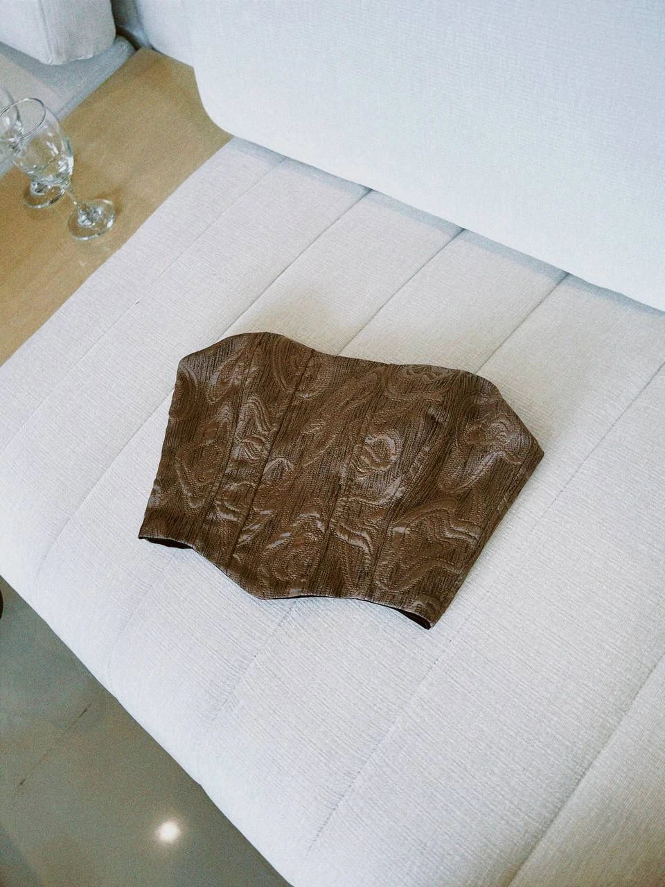 Corset Jacquard Cafe