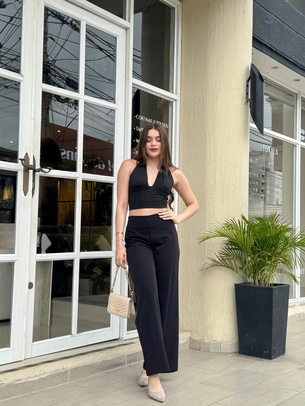 Pantalon Palazzo Negro
