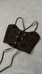 Corset Pespuntes Negro