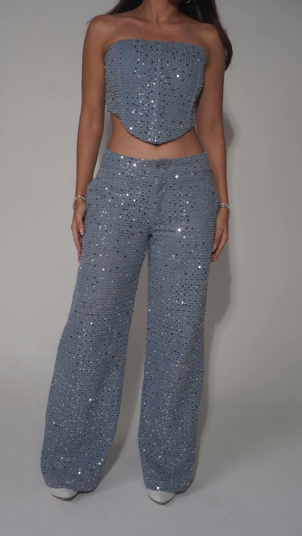 Pantalon Denim Lentejuelas