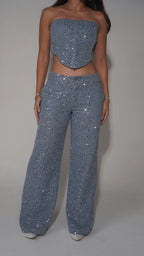 Pantalon Denim Lentejuelas