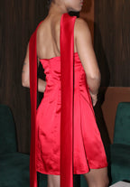 Vestido Coctel Corto Rojo