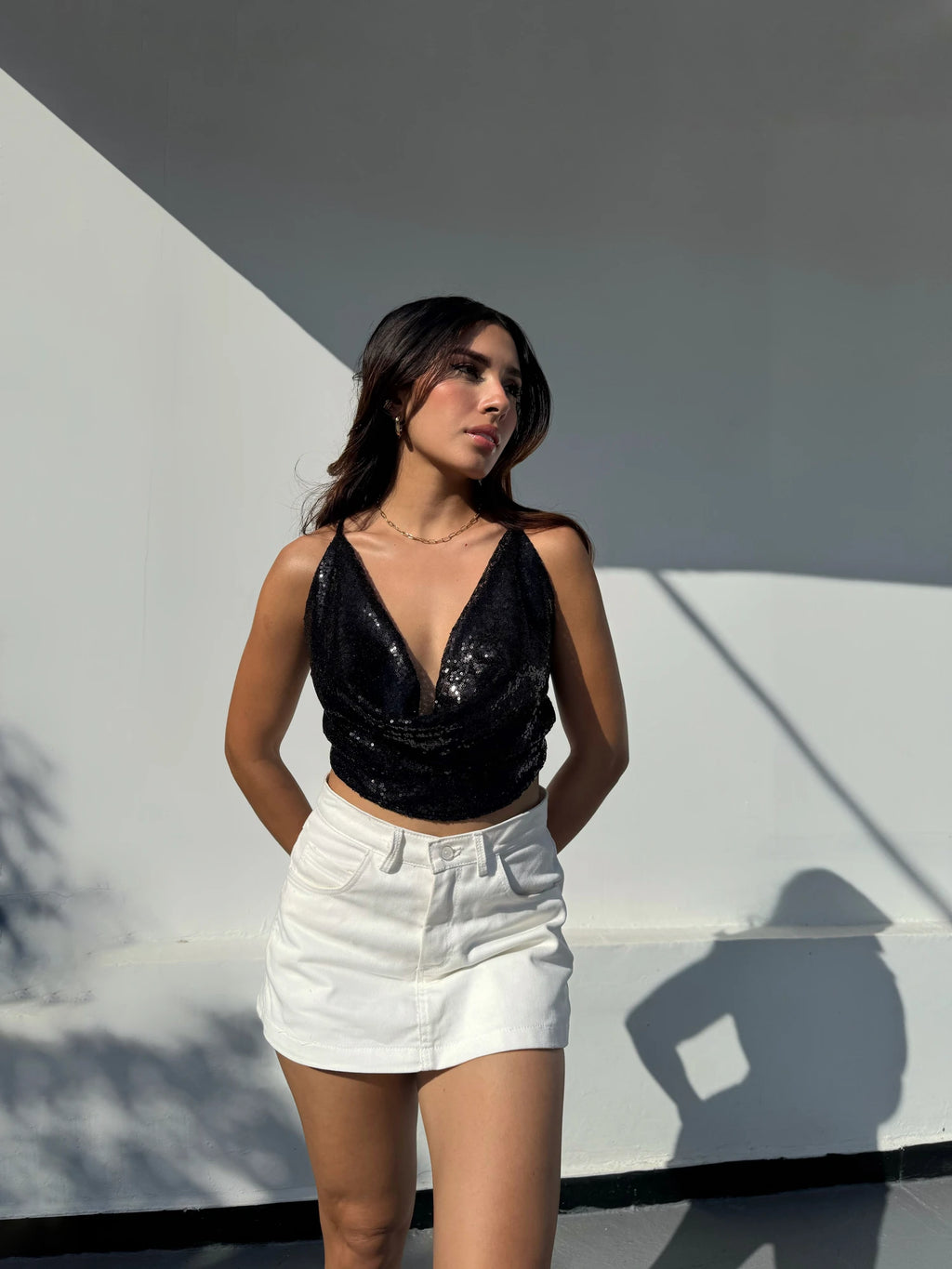 Top Shine Bib Negro