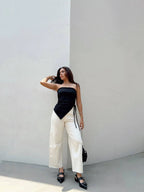 Irregular Top Largo Negro