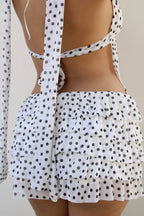 Falda Short Polka Dots Blanca