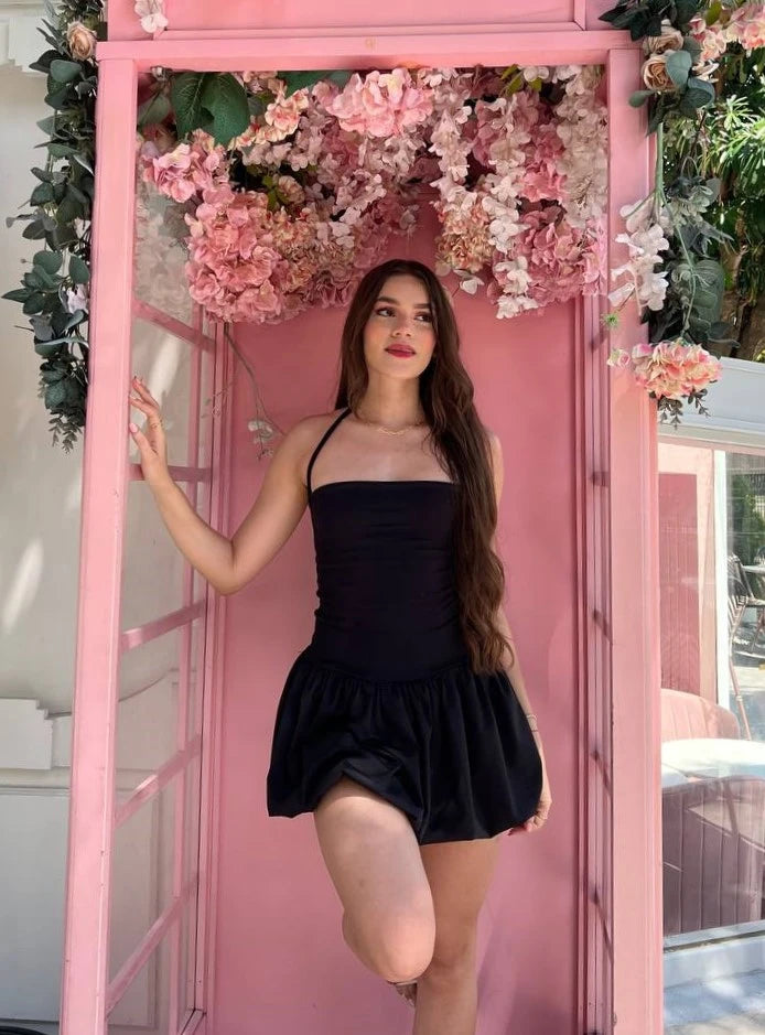 Vestido Globo Negro